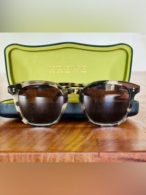 KREWE PRYTANIA - oyster matte frame with amber gradient lens